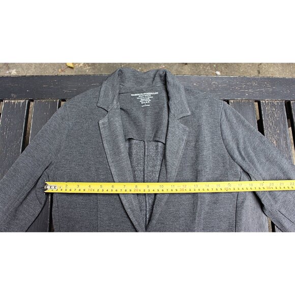 Majestic Filatures - sz 4 - L or XL - Soft Touch One Button Blazer, Grey - Picture 7 of 9